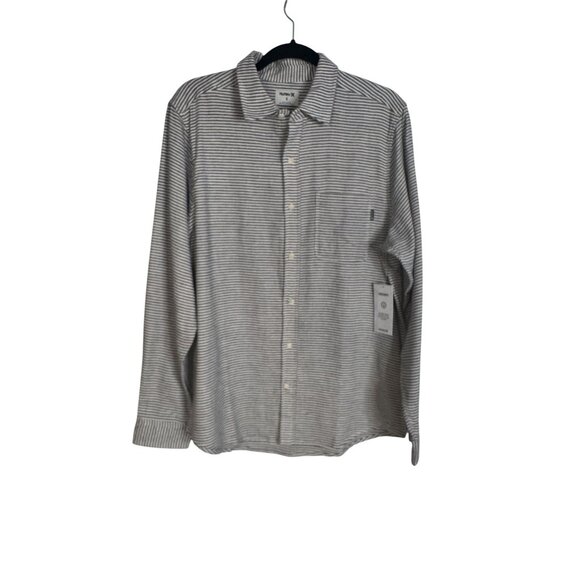 NWT Hurley Small Mens Striped Organic Cotton Flannel Shirt - Picture 8 of 16